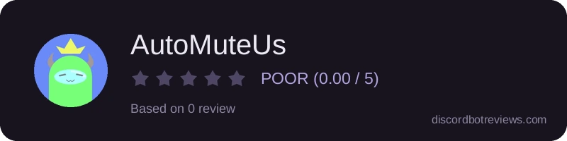 Rating widget preview for AutoMuteUs