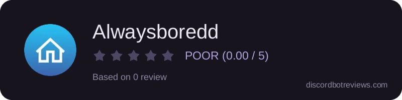 Rating widget preview for Alwaysboredd