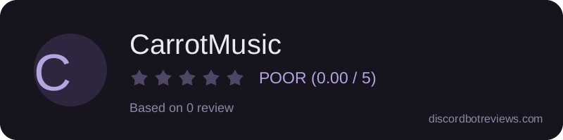 Rating widget preview for CarrotMusic
