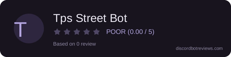 Rating widget preview for Tps Street Bot