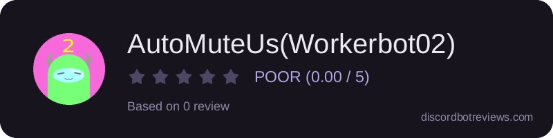Rating widget preview for AutoMuteUs(Workerbot02)