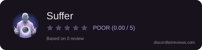 Rating widget preview for Suffer