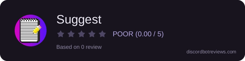 Rating widget preview for Suggest