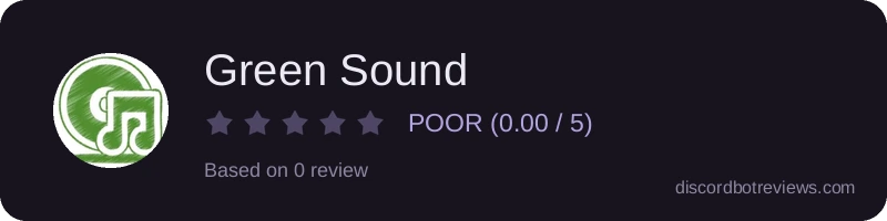 Rating widget preview for Green Sound
