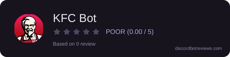 Rating widget preview for KFC Bot
