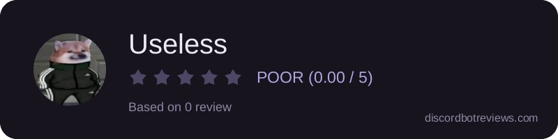 Rating widget preview for Useless