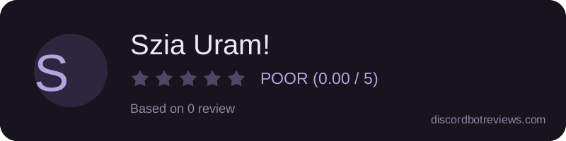 Rating widget preview for Szia Uram!