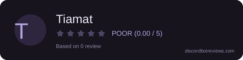 Rating widget preview for Tiamat