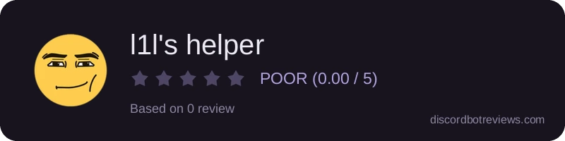 Rating widget preview for l1l's helper