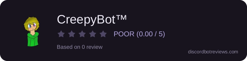 Rating widget preview for CreepyBot™