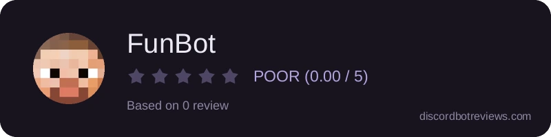 Rating widget preview for FunBot