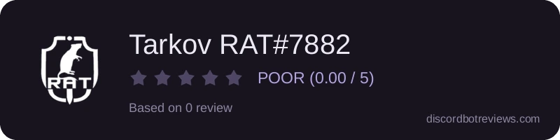 Rating widget preview for Tarkov RAT#7882