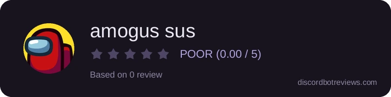 Rating widget preview for amogus sus