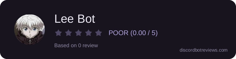 Rating widget preview for Lee Bot