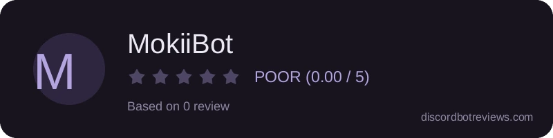 Rating widget preview for MokiiBot