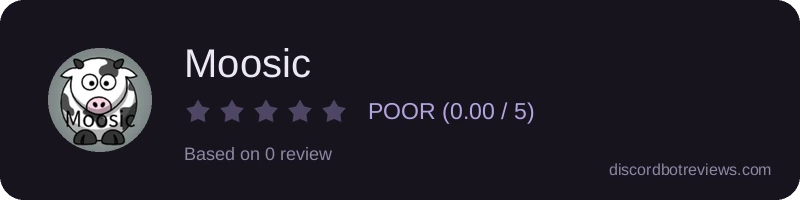 Rating widget preview for Moosic