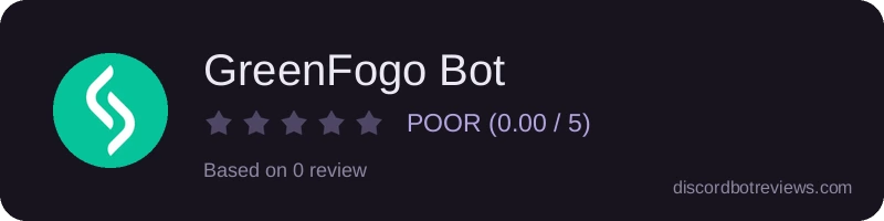 Rating widget preview for GreenFogo Bot