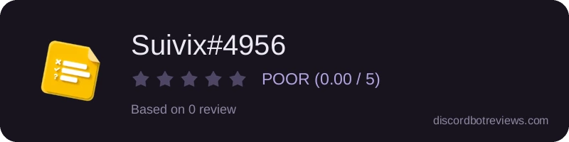 Rating widget preview for Suivix#4956