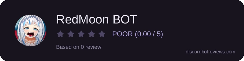 Rating widget preview for RedMoon BOT