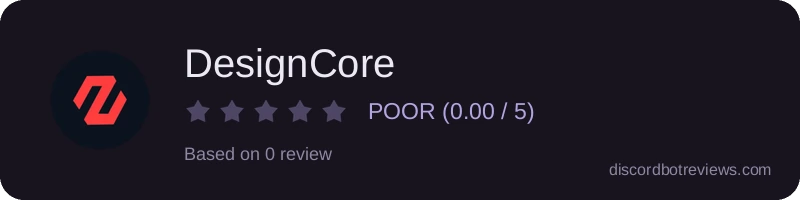 Rating widget preview for DesignCore