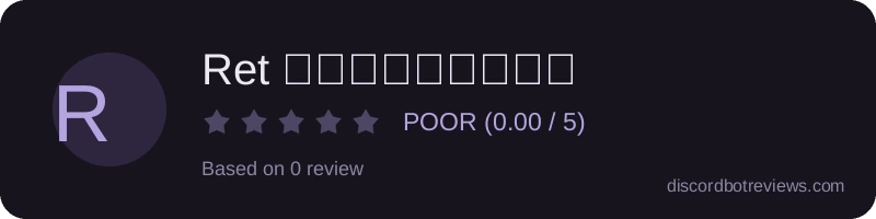 Rating banner for Ret 𝑪𝑶𝑴𝑴𝑼𝑵𝑰𝑻𝒀 