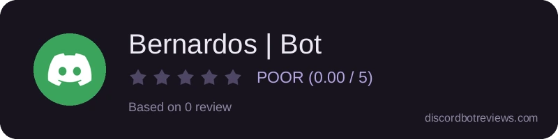 Rating widget preview for Bernardos | Bot