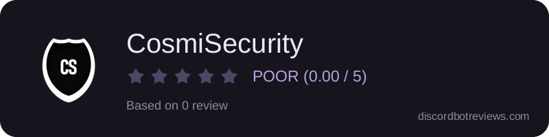 Rating widget preview for CosmiSecurity