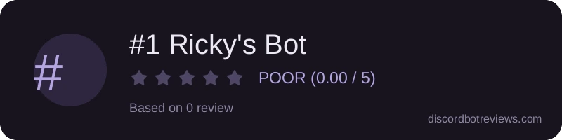 Rating banner for #1 Ricky's Bot