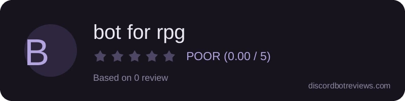 Rating banner for bot for rpg