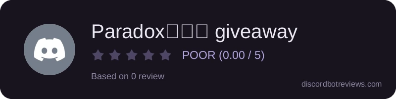 Rating widget preview for Paradoxც૦੮ giveaway 