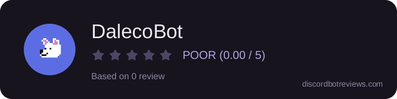 Rating widget preview for DalecoBot 