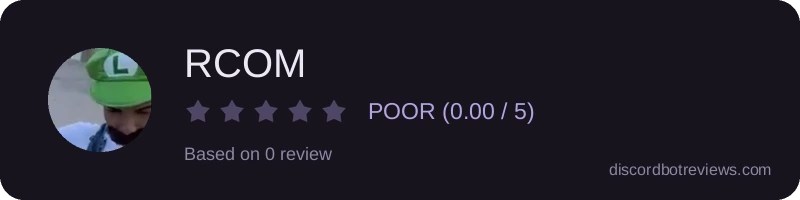 Rating widget preview for RCOM