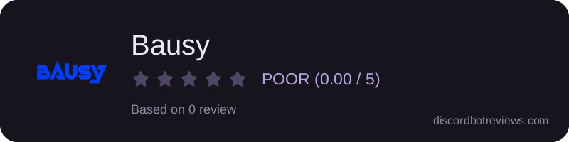 Rating widget preview for Bausy