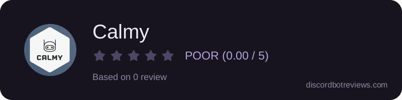 Rating widget preview for Calmy