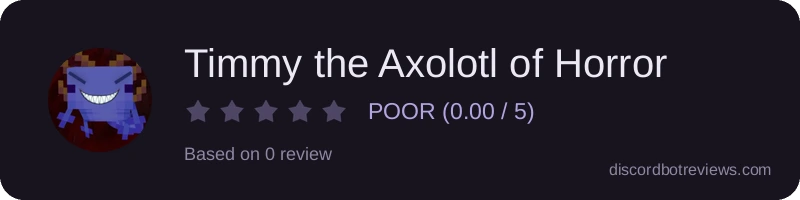 Rating widget preview for Timmy the Axolotl of Horror