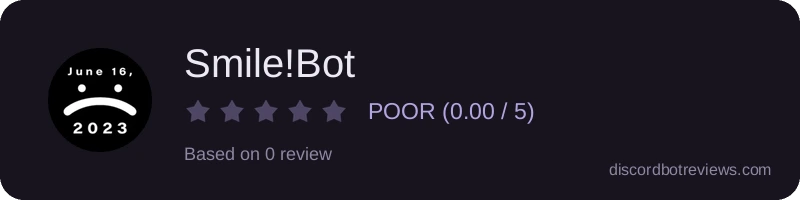 Rating widget preview for Smile!Bot