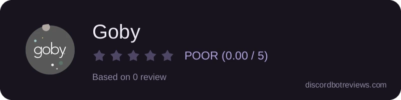 Rating widget preview for Goby