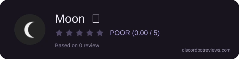 Rating widget preview for Moon  ☽