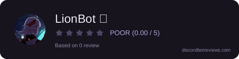 Rating banner for LionBot ☕