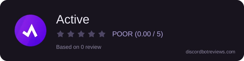 Rating widget preview for Active