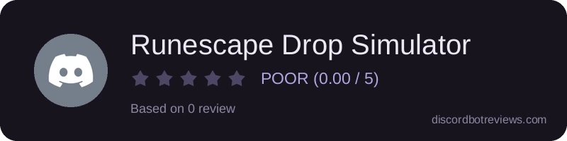 Rating widget preview for Runescape Drop Simulator