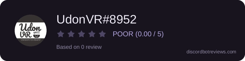 Rating widget preview for UdonVR#8952