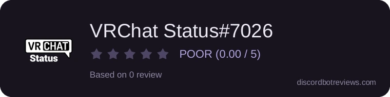 Rating widget preview for VRChat Status#7026