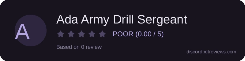 Rating widget preview for Ada Army Drill Sergeant