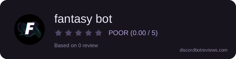 Rating widget preview for fantasy bot 