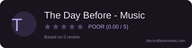 Rating widget preview for The Day Before - Music