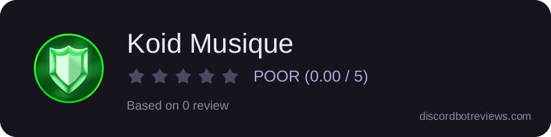 Rating widget preview for Koid Musique