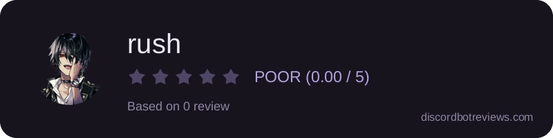 Rating widget preview for rush