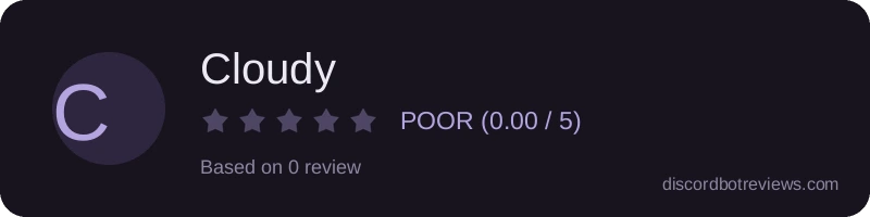 Rating widget preview for Cloudy