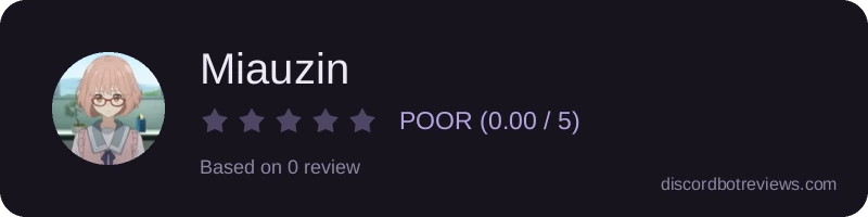 Rating widget preview for Miauzin